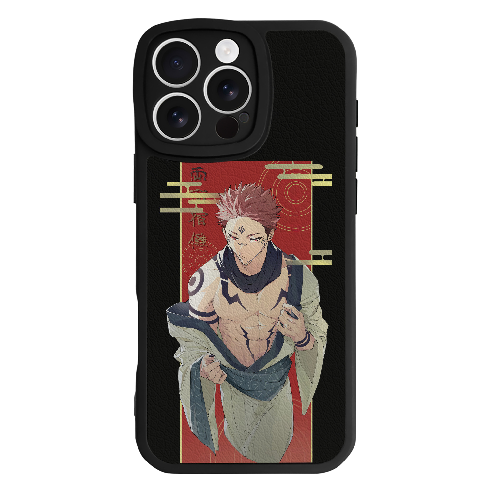 （画像用） 呪術廻戦 Jujutsu Kaisen 【iPhone 16シリーズ対応】シリコンスマホケース（レザー調） 材質：シリコン